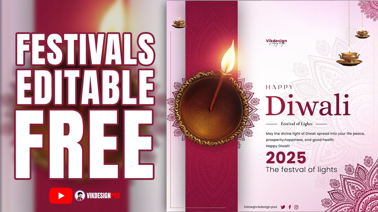 Free Festival Editable File Download | Creative Design Tutorial | VikDesignPSD