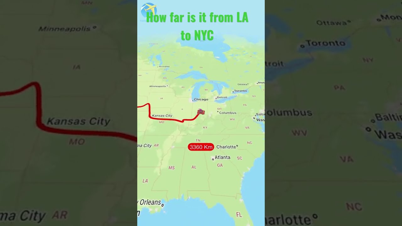 How far is it from LA to NYC