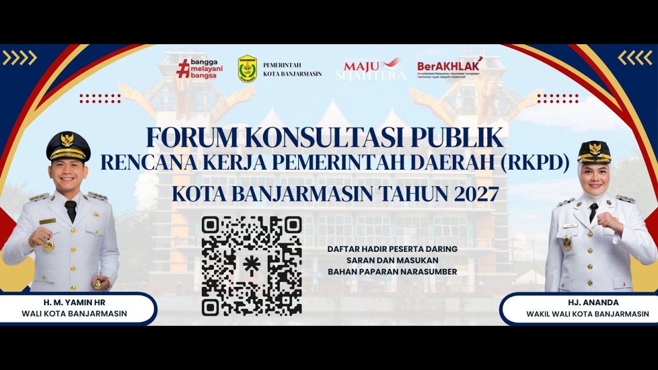 LIVE II Forum Konsultasi Publik Rencana Kerja Pemerintah Daerah (RKPD) Kota Banjarmasin Tahun 2027