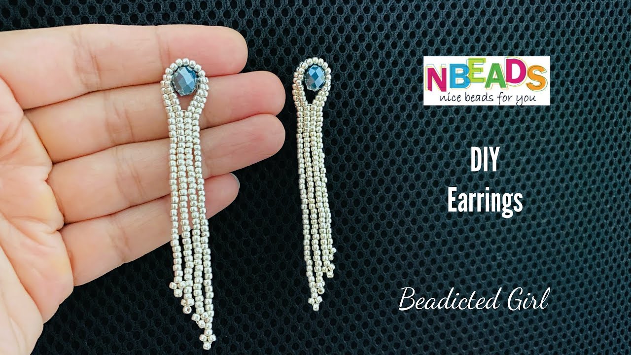 Nbeads Tutorial Beaded Fringe Earrings YouTube
