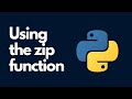 Using the zip function in Python