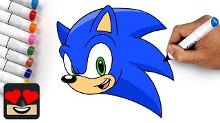 How To Draw Sonic the Hedgehog for Beginners Resimi