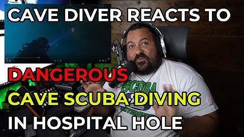 CAVE DIVER REACTS TO DANGEROUS CAVE SCUBA DIVING IN HOSPITAL HOLE