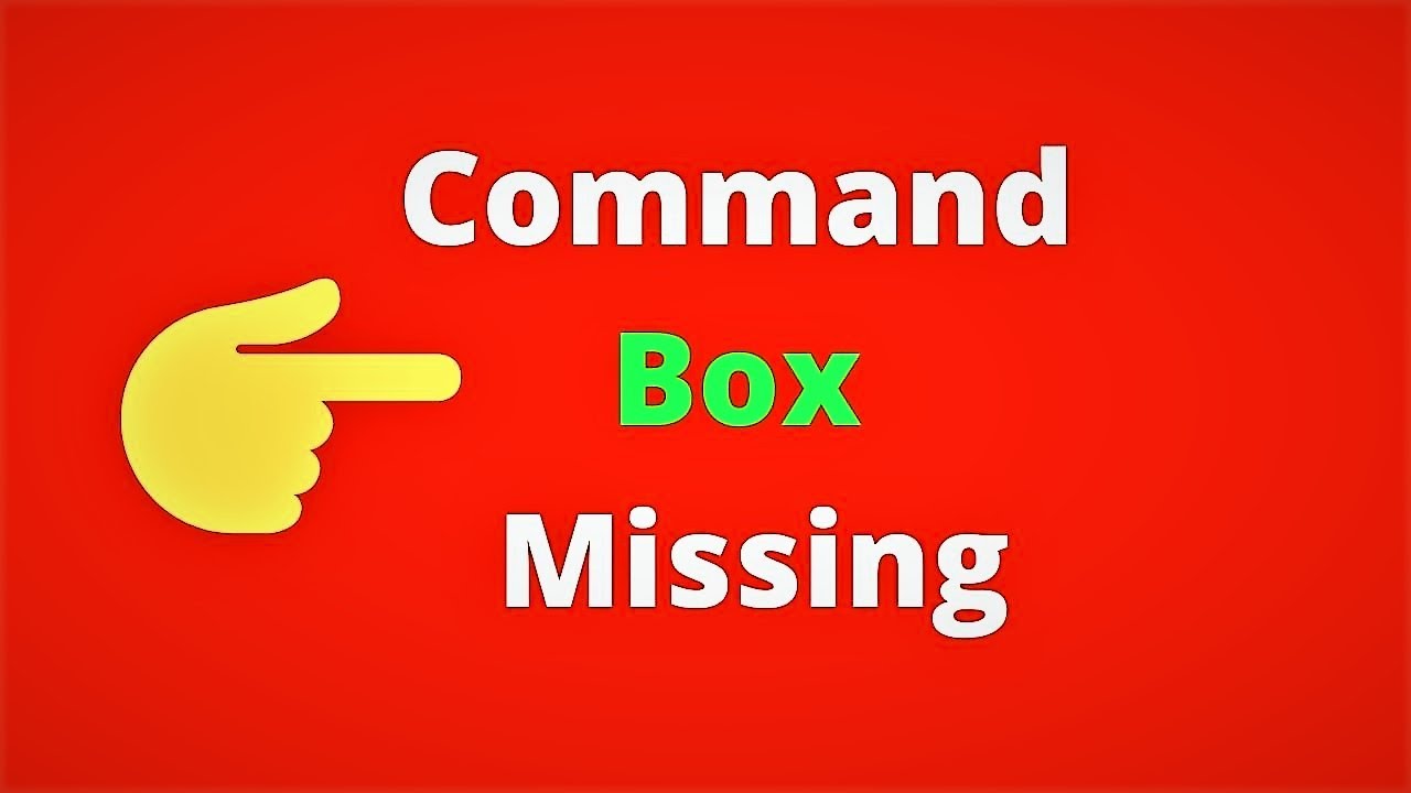 Command Box Missing for Autodesk - YouTube