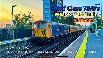 GBRf Class 73/9 Electro-Diesels working the Wessex PLPR test train - 02/06/2025