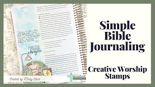 Simple Bible Journaling Process - Creative Worship Stamps - #biblejournaling