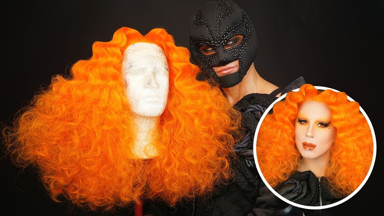 WIG TRANSFORMATION W/ MR VILLBERG Big Orange Wig Tutorial YouTube