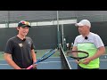 COACH ANDREW TEACHES ME HIS SMOOTH TENNIS FOREHAND