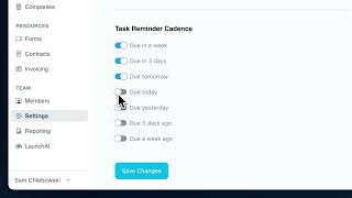 Customize Automated Reminder Schedule for Client Tasks | LaunchBay Client Portals