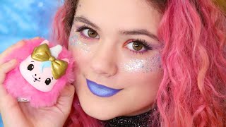Glittery Holiday Makeup Tutorial! Mystery Beauty Boxes with Cheeki Puffs by Moose Toys!