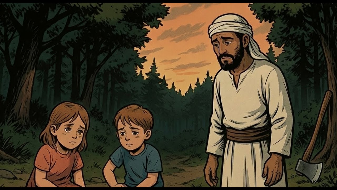 القصة المثيرة ،حكاية الحطاب الفقير الذي وجد طفلين في الغابة فتغيرت حياته