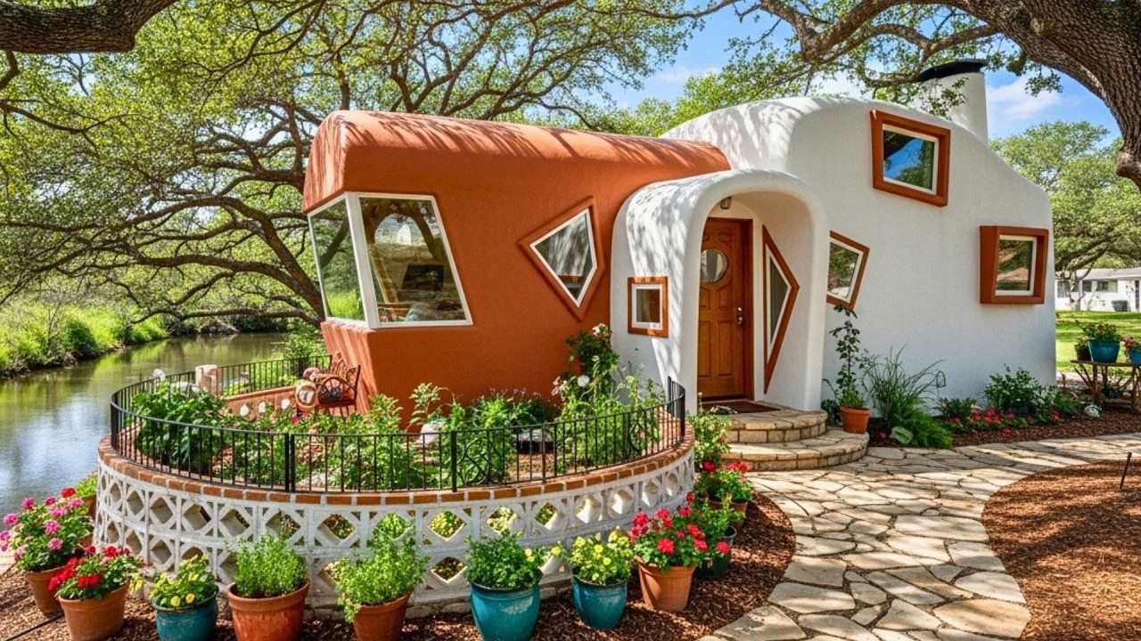 Amazing Cozy Mediterranean Tiny House With Mini Garden And Front Yard Hidden In Nature Will Blow You