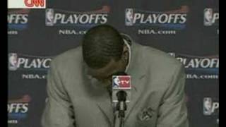 Celebrity McGrady crying in Post Game Conference - NBA Playoffs 2007 Profile