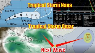 Tropical Storm Nana - Tropical Storm Omar Track & Intensity - Tropical Update - The WeatherMan Plus