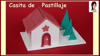 Casita  de pastillaje / Casita de Navidad en Pastillaje  (Casa Fondant - Pasta de Goma)