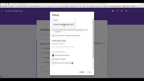 Change Access Settings on Google Forms