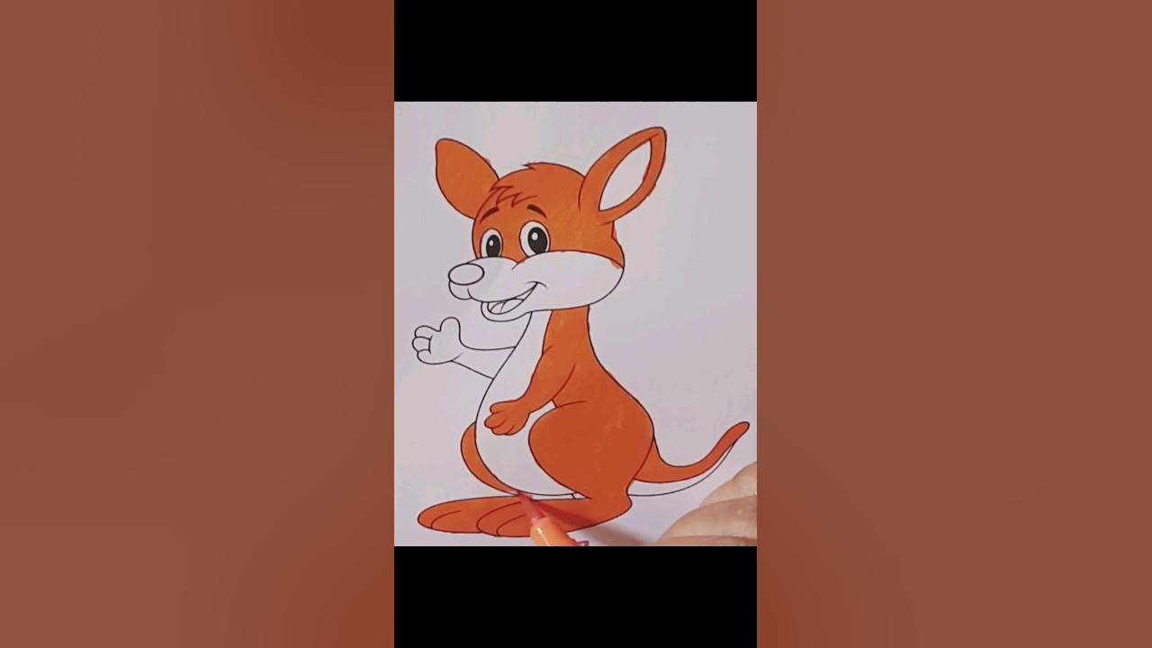 how to draw a Kangaroo  joey|#art#drawingcoloring#shortsviral#shortsfeed#shortstrending#coloring#pet  - YouTube