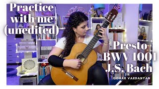 Practice with Me |  Bach Presto BWV 1001 (Real Time) by Gohar Vardanyan 4,531 views 3 months ago 1 hour, 5 minutes