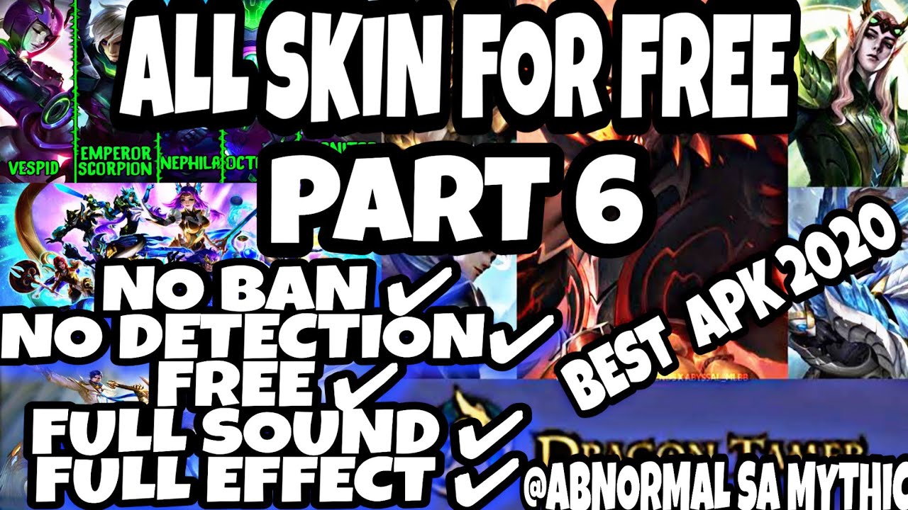 ALL SKIN FOR FREE ON MOBILE LEGENDS PART 6 ! - YouTube