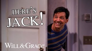 Every Time Jack Made An Iconic Apartment Entrance | Will & Grace