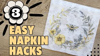 Bee Styling! Decoupage Napkin Tutorial. (3BeginnerFriendly Crafting DIYs)