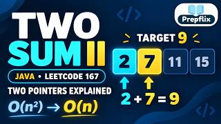 Two Sum II in Java | Two Pointers Proof & Dry Runs | LeetCode 167 | Prepflix