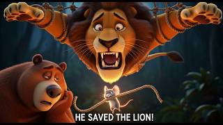The Lion Was Trapped… A Tiny Mouse Saved Him! 🦁🐭🐻 | Amazing Moral Story for Kids