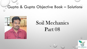 G&G Objective Book - Soil Mechanics- Part 08 #GUPTAANDGUPTA