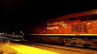CP 182 stack train heads east past the Winona, MN depot 11-26-08