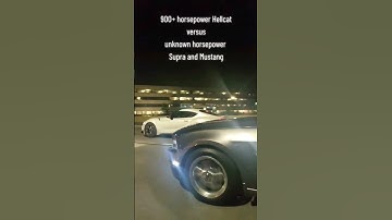 900+hp Hellcat vs. ???hp Supra and Mustang!!