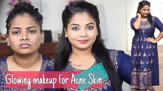 Chattty GRWM | Makeup, hair style and outfit | Radiant skin makeup | Easy Glowing makeup for outing