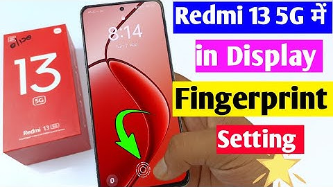 Redmi 13 5g me fingerprint lock kaise lagaen | Redmi 13 5g Display fingerprint lock setting