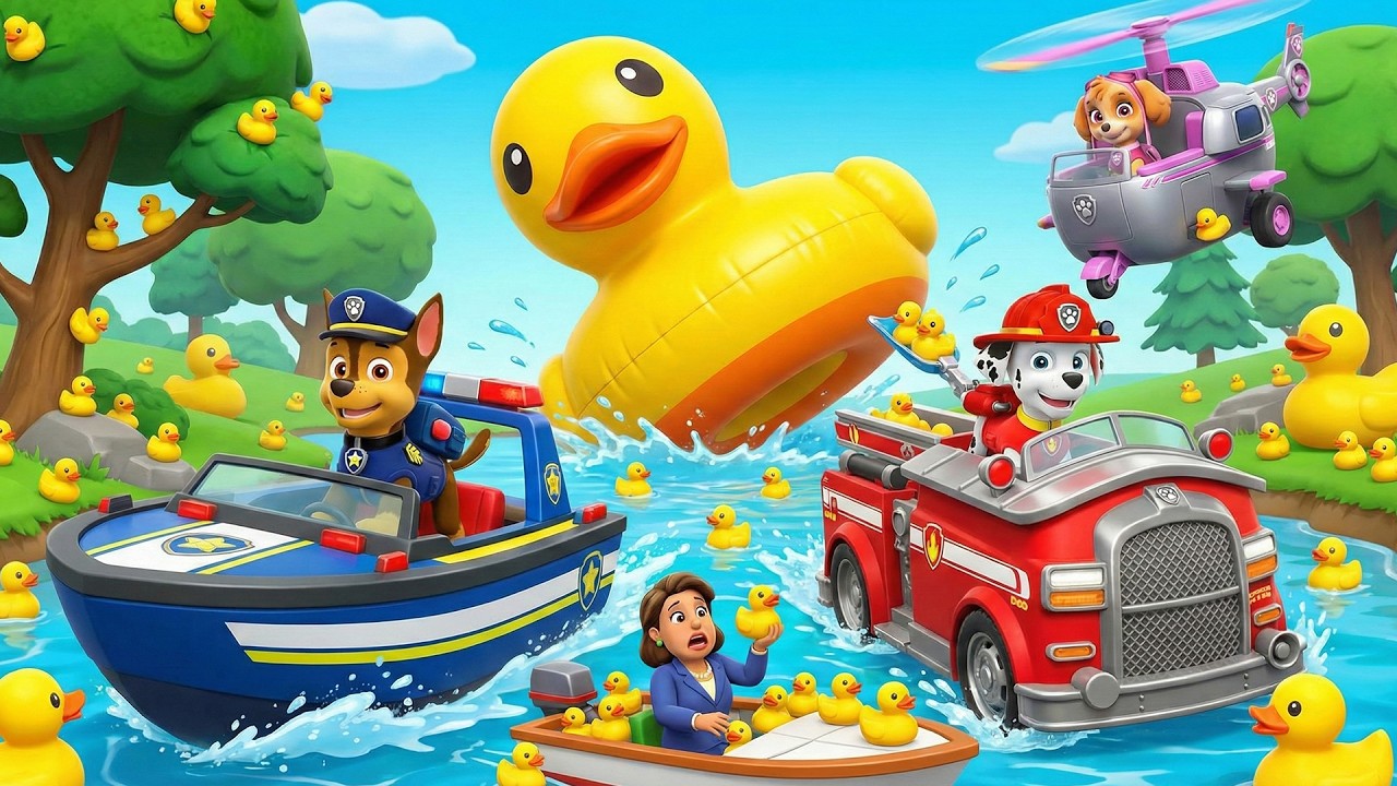 Lost Rubber Ducks Everywhere! Paw Patrol Rescue Mission | Funny Paw Patrol Animation