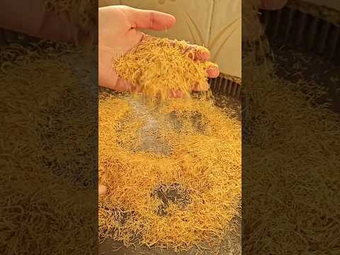طريقة تحميص الكنافة بطريقة ذهبية  ابلور حلويات   