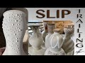 Slip Trailing On Small Two Part Vases