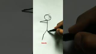 stickman drawing with bow and arrow 🥰/shooting #Archery #trending #shorts