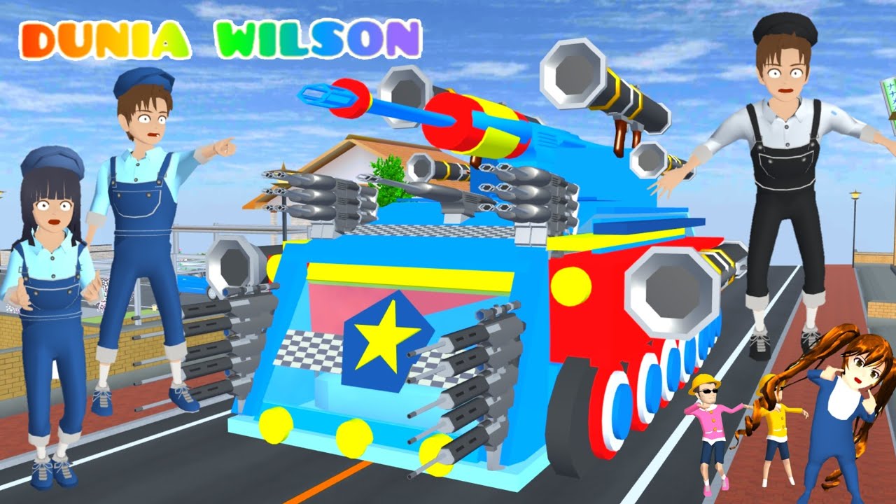 Yuta Mio Naik Tank Polisi Super Depan Rumah Yuta 😱 Yuto Bos Yakuza Kumpul Mobil Hitam Buat Benteng