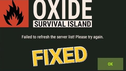 Oxide survival island [FAILED to load server
