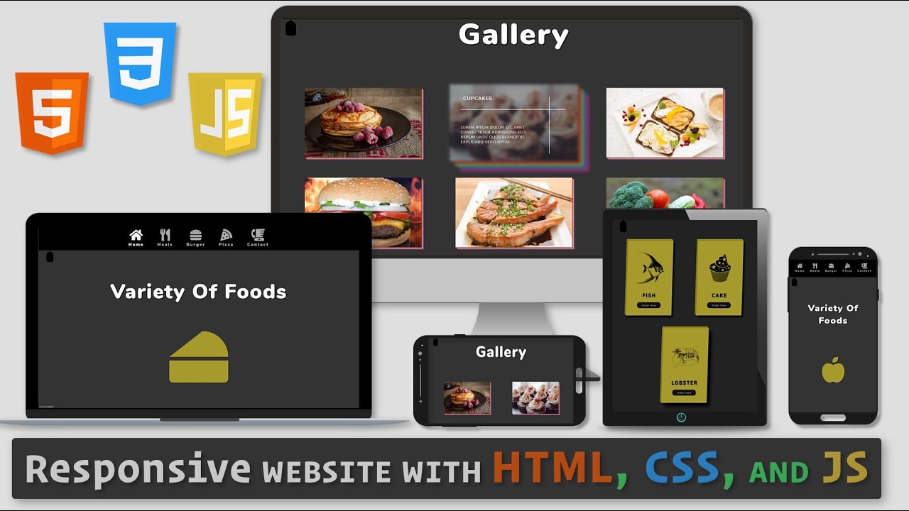 Responsive Website with HTML, CSS, and JavaScript 