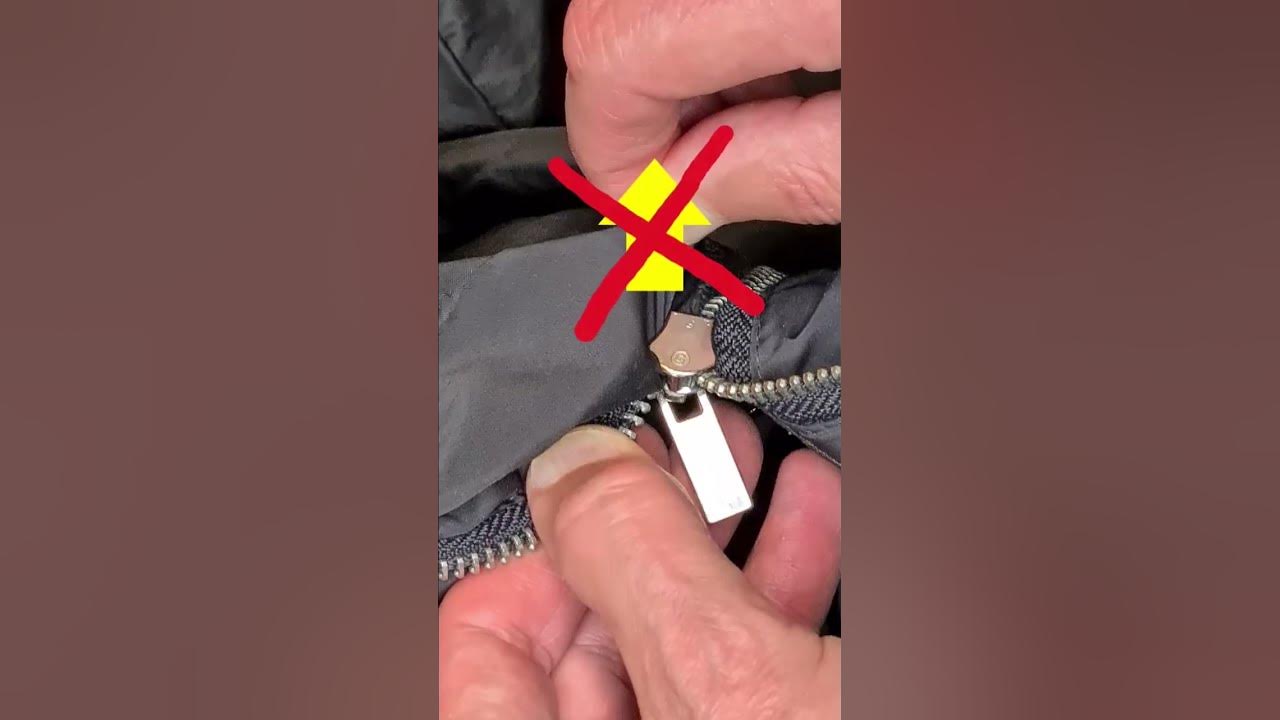 How to fix stuck zipper shorts knemo repair YouTube