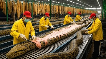 Inside the Python Leather Factory – Million-Dollar Products Made from Python Skin (Full Process)