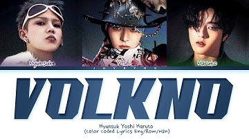 TREASURE Hyunsuk, Yoshi, Haruto - VolKno || Color Coded Lyrics Eng/Rom/Han