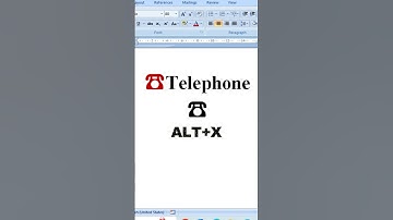 ☎ Alt+X Shortcut = Telephone Symbol in MS Word | Unicode Symbol #6 #shorts