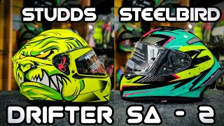 Studds Drifter v/s Steelbird SA2 Helmet Comparison Review Malayalam | ഏതാണ് മികച്ചത്