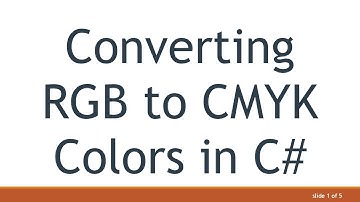 Converting RGB to CMYK Colors in C#