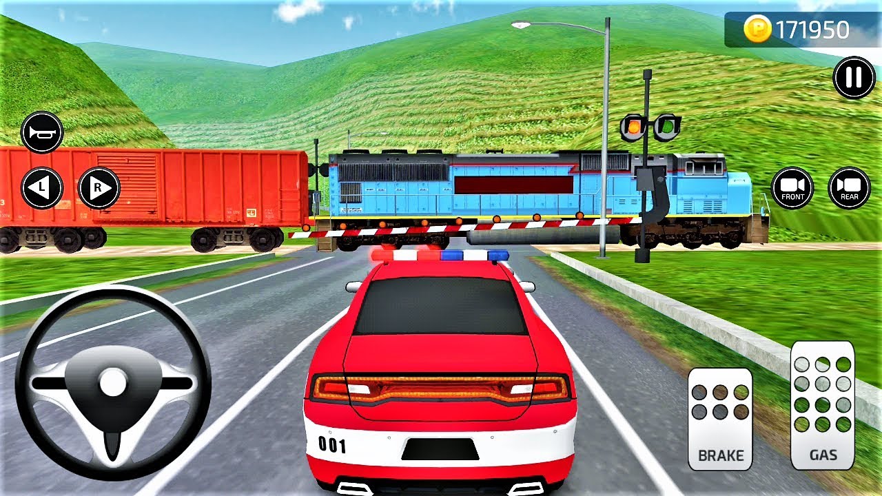 Parking Frenzy 3D Simulator RED POLICE Cars and Trains-Best Android Gameplay HD #57