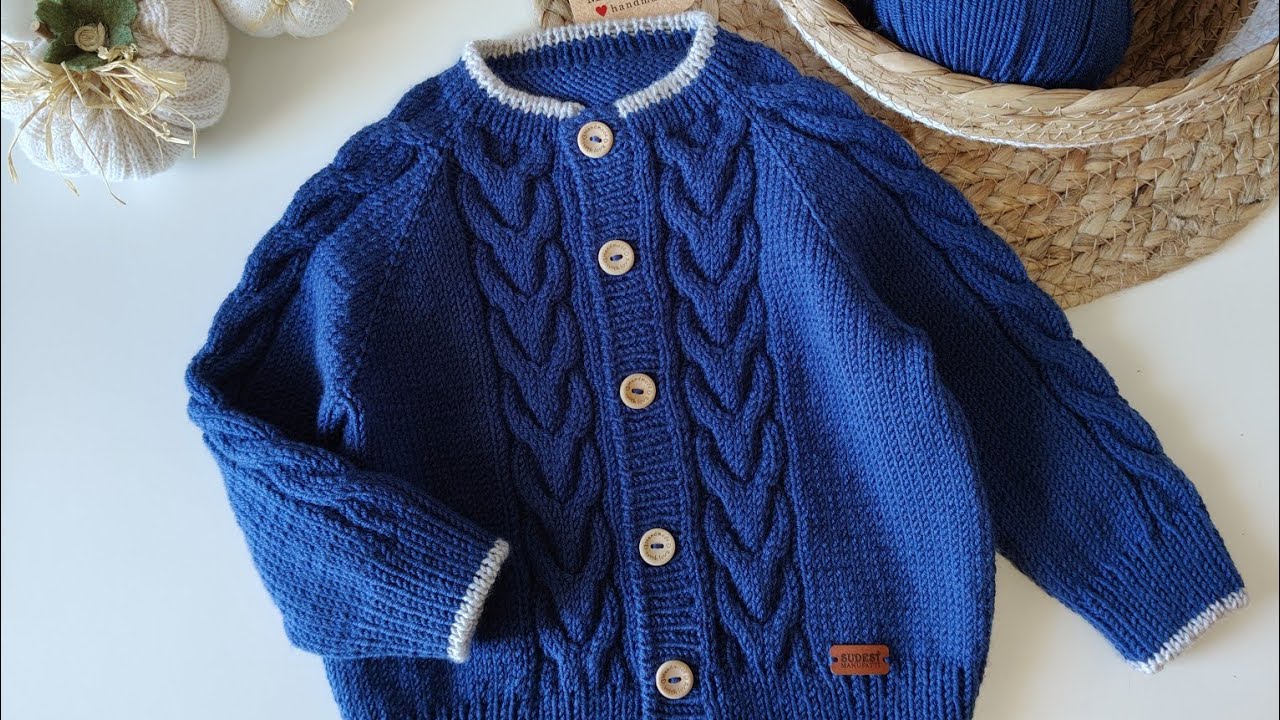 Cardigan Tomas/ kniting Tutorial maglia ai ferri per bambini/ top down 