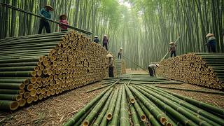 How Farmers Harvest Billions of Bamboo Trees and Process Them