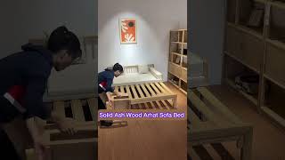 Solid Ash Wood Arhat Sofa Bed