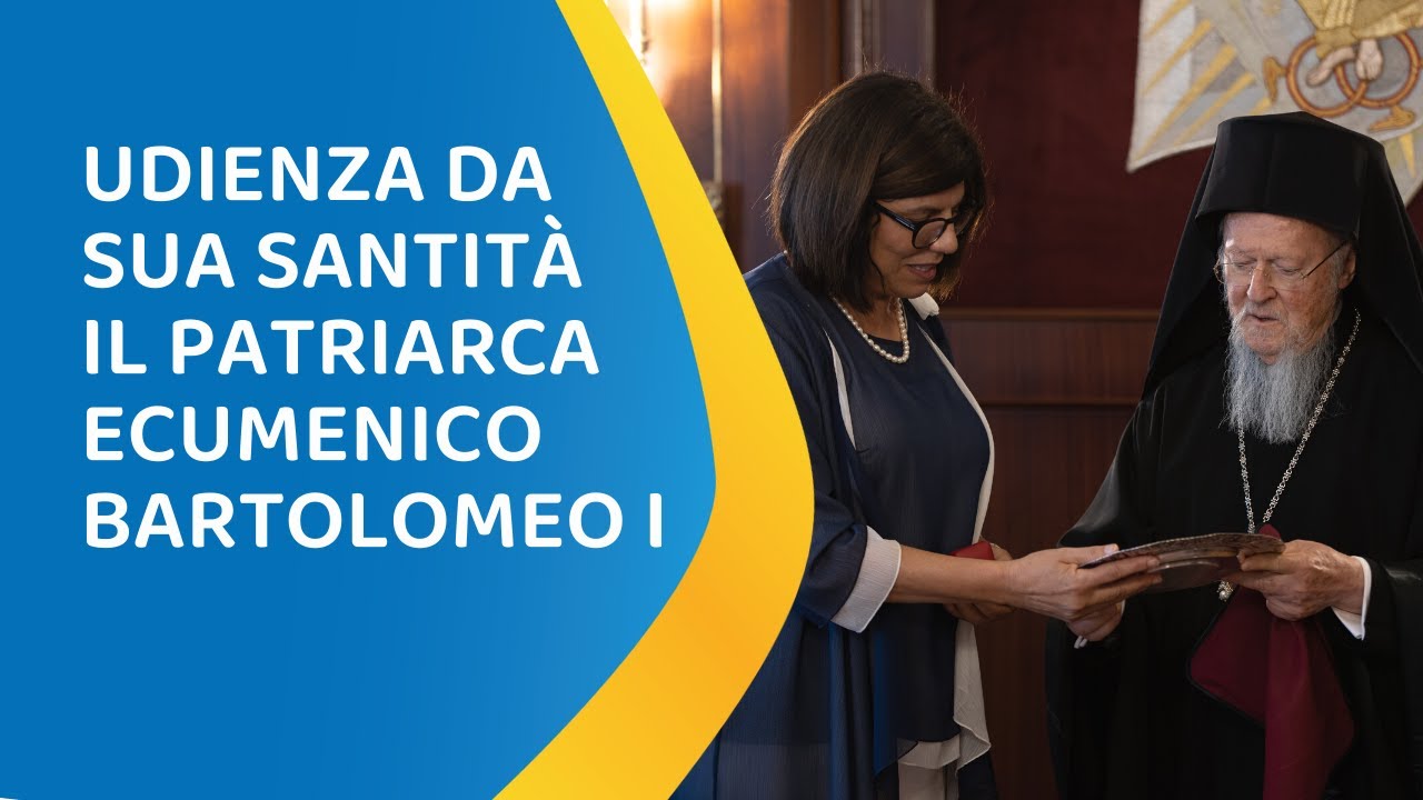 Margaret Karram in Udienza dal Patriarca Ecumenico di Costantinopoli Bartolomeo I